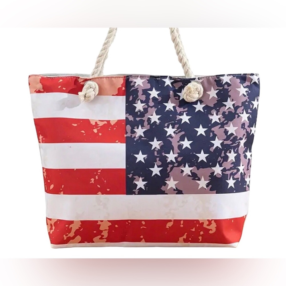 American Flag Patriotic Tote